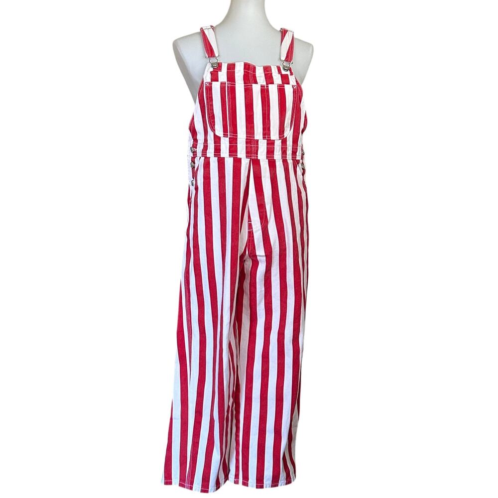 Lisa Says Gah Lucy Overall Pomodoro Stripe Red White M/L